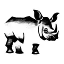 rhino  tattoo design idea