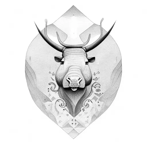 Resultado de imagem para japanese samurai tattoo design | Bull tattoos,  Taurus tattoos, Ox tattoo