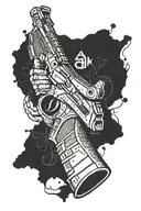 Ak47 and mafia tattoo design idea