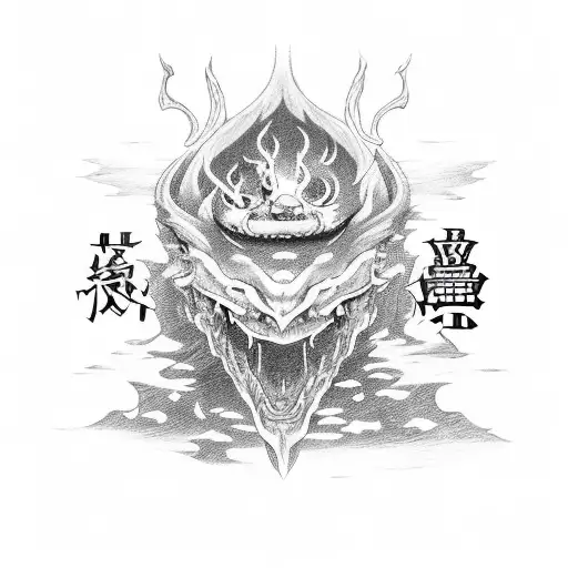 set your heart ablaze in japanese from demon slayer tattoo design idea