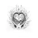 set your heart ablaze in japanese  tattoo design idea