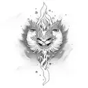 set your heart ablaze in japanese  tattoo design idea