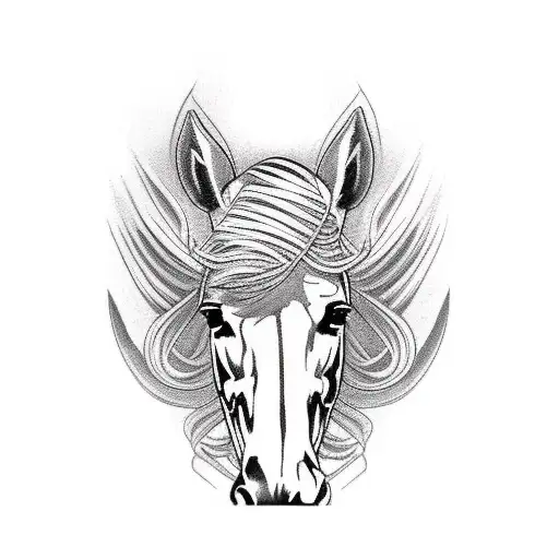 Western outlaw on a horse tattoo design idea