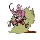 dragon fighting with humanoid monster tattoo design idea