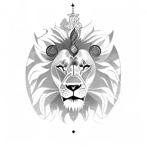 lion wolf warrior mom Himalaya travelling Shiva  tattoo design idea