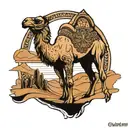 camel on desert tattoo design idea
