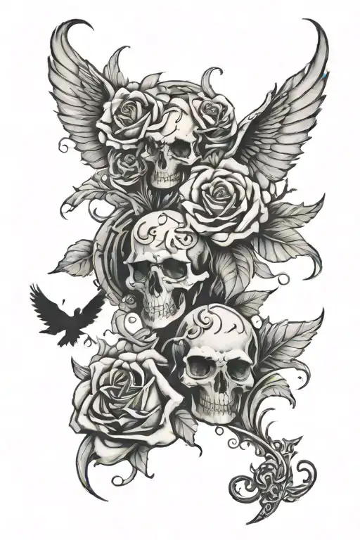 dark eternal love, his and hers tattoo design idea