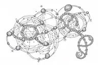 Aquarius and Cancer constellation intertwined tattoo design idea