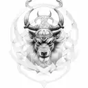 odin y toro tattoo design idea