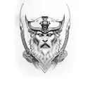 odin y toro tattoo design idea