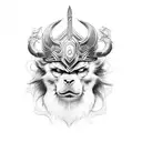 odin y toro tattoo design idea