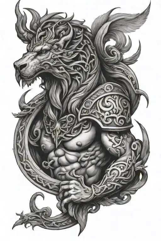 slavic mythology tattoo design idea