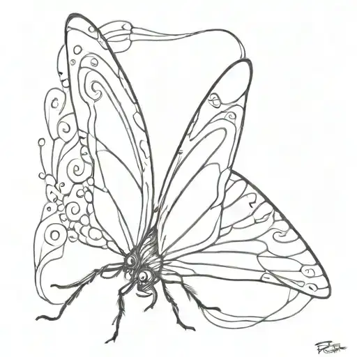 i'm a winged insect you're a funeral pyre tattoo design idea