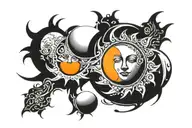 Sun And Moon tattoo design idea
