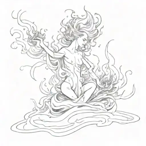 The fire of ideas blazed, our souls burned in it tattoo design idea