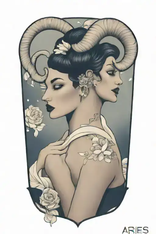 Aries woman tattoo design idea