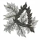 Laurel wreaths tattoo design idea
