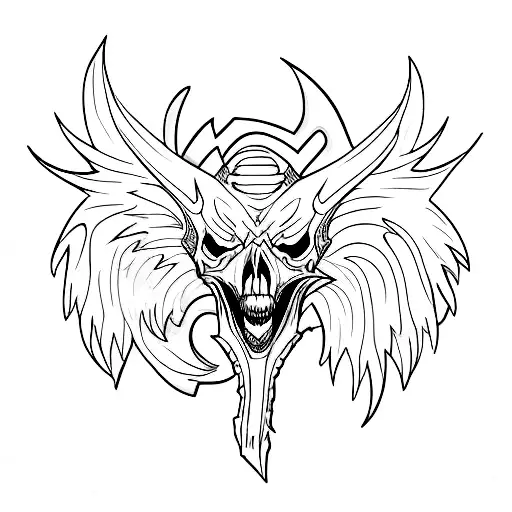 Mythosaur Skull tattoo design idea
