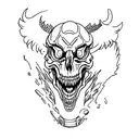 Mythosaur Skull tattoo design idea