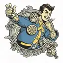 Fallout Vault boy tattoo design idea