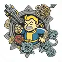 Fallout Vault boy tattoo design idea