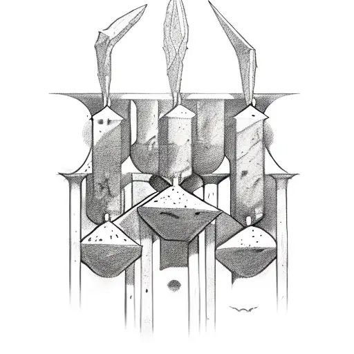 holy grail, bureaucracy, ark of the covenant, sankara stones tattoo design idea