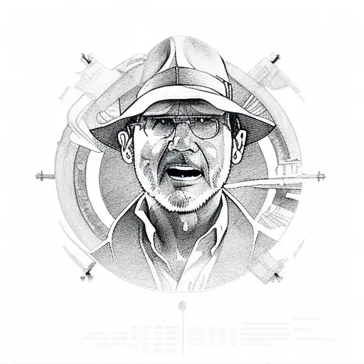 indiana jones theme, bureaucracy tattoo design idea