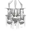 holy grail, bureaucracy, ark of the covenant, sankara stones tattoo design idea