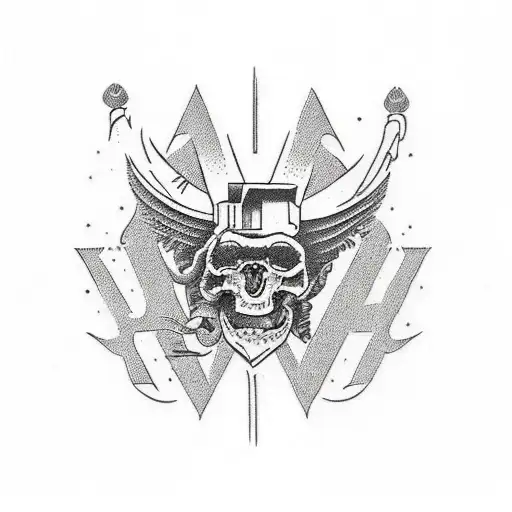 Roman lettering tattoo with: 1X7II1 tattoo design idea