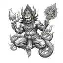 fierce god kaala bhairav tattoo design idea