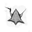 Stingray 2D top down view tattoo design idea