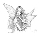 stoner fairy tattoo design idea
