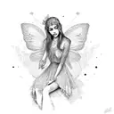 stoner fairy tattoo design idea