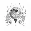 rocket tattoo design idea