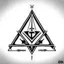 encrypted Masonic symbols with the name Alex Egorov tattoo design idea