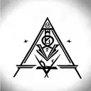 Masonic symbols in the name of Alex Egorov tattoo design idea