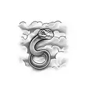 Snake straggling children  tattoo design idea