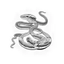 Snake straggling children  tattoo design idea