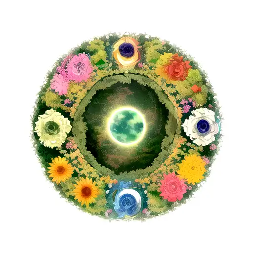 mother nature tattoo design idea