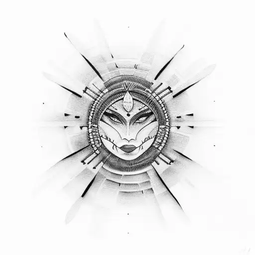 Indigenous women  tattoo design idea