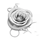 Snake with rose tattoo design idea
