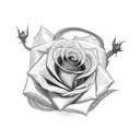 Snake with rose tattoo design idea