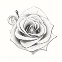 Snake with rose tattoo design idea