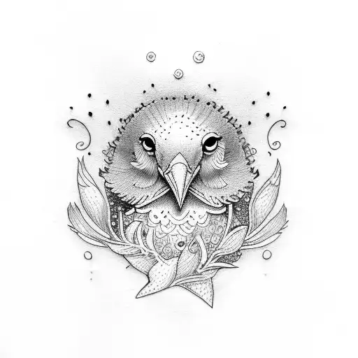 chick tattoo design idea
