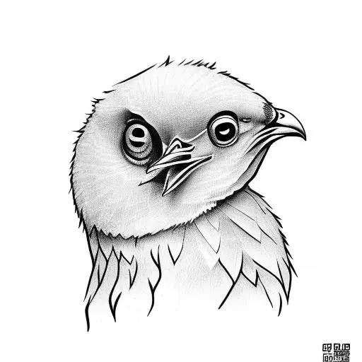 chick in a bag tattoo design idea