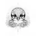 chick in a bag tattoo design idea