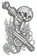 drill bit tattoo design idea
