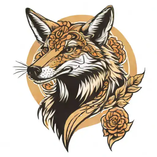 coyote tattoo design idea
