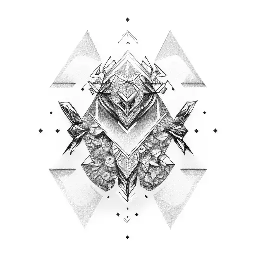 Crystal tattoo design idea