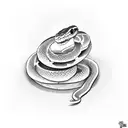 small snake with the year 2006 tattoo design idea